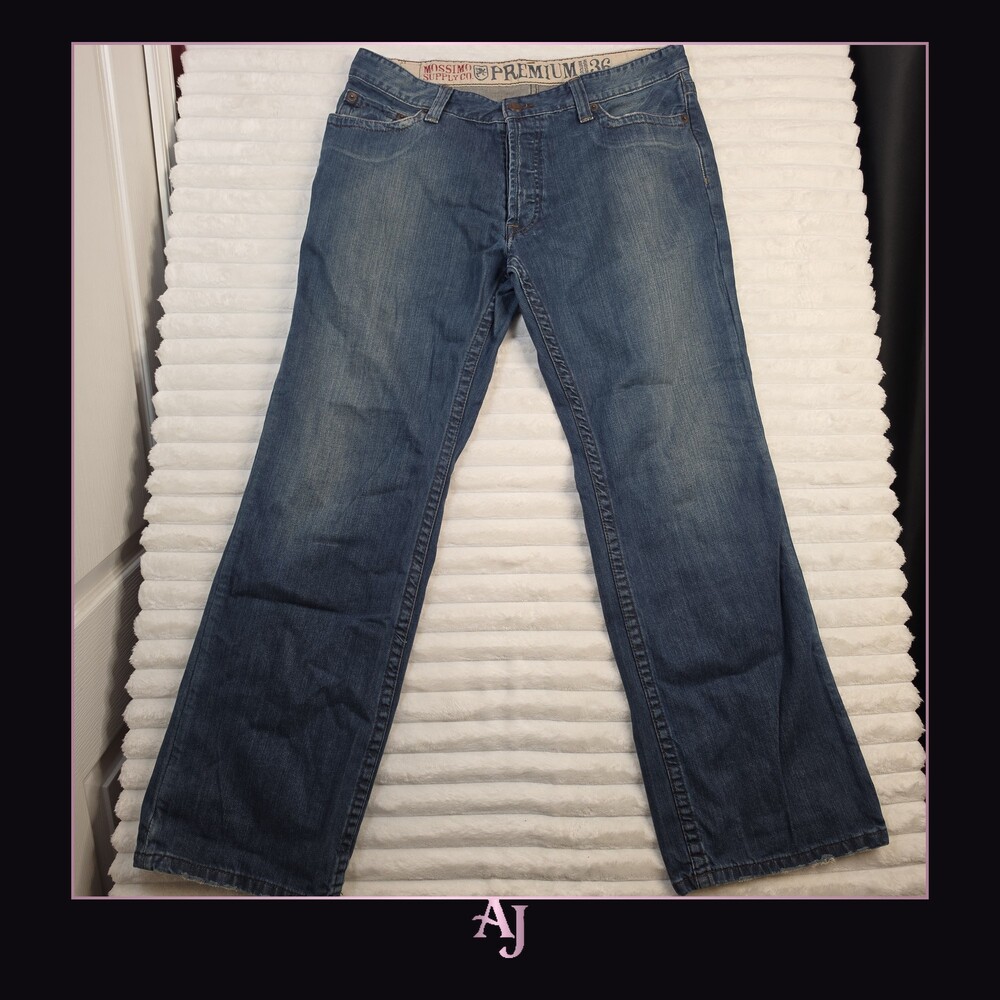 Mossimo Premium Jeans 36 Blue Denim Button Fly